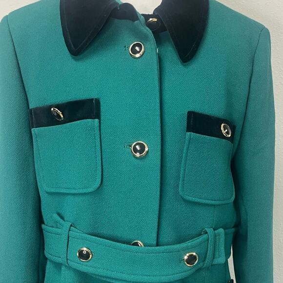 J. Crew Lady Coat Velvet Trimmed - Picture 7 of 13